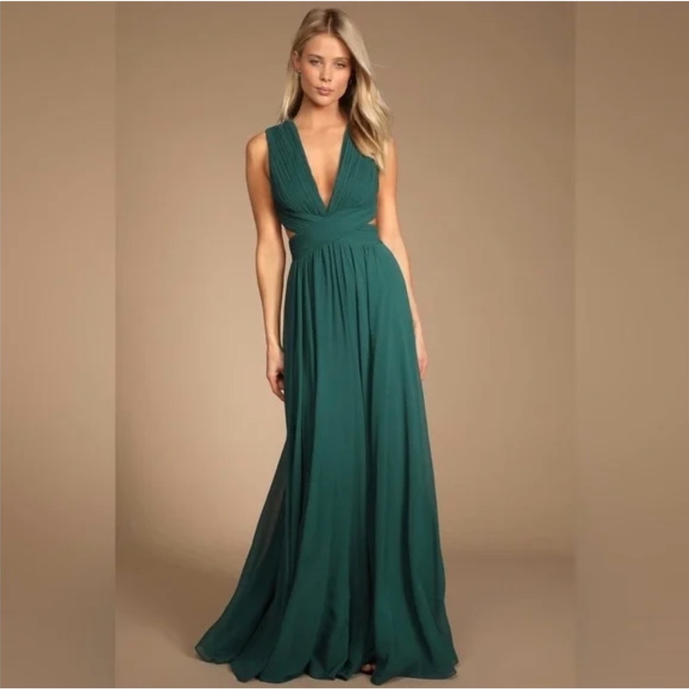 Lulu's Deep Green Maxi Dress